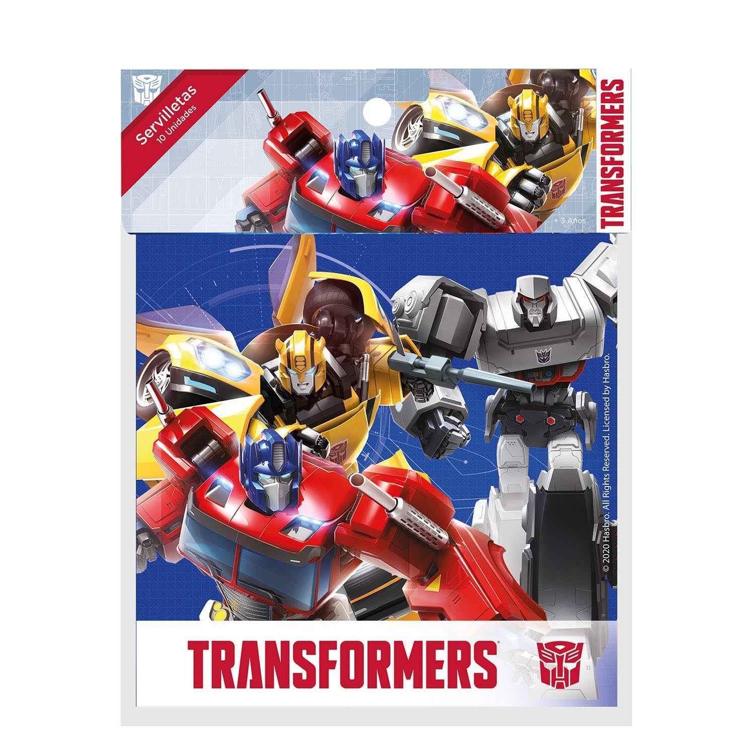 Set 10 Servilletas Transformers 33x33 cm | Transformers